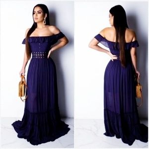 Off Shoulder Maxi Dress